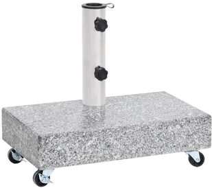 vidaXL Stojak pod parasol jasnoszary 45x25x8,3 cm granitowy  313666 - Pozostałe meble ogrodowe - miniaturka - grafika 2