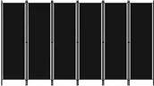Parawany - vidaXL Parawan 6-panelowy, czarny, 300 x 180 cm vidaXL - miniaturka - grafika 1
