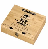 Zestawy do wina - Murrano Elektryczny korkociąg zestaw do wina w skrzynce z nadrukiem dla niej ZDW5-025 - miniaturka - grafika 1