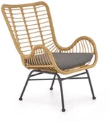 Fotele - Halmar Fotel rattanowy Ikaro rattanowy do ogrodu 6010 - miniaturka - grafika 1