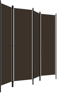 vidaXL Parawan 4-panelowy, brązowy, 200 x 180 cm vidaXL - Parawany - miniaturka - grafika 3