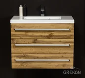 Szafki łazienkowe - Szafka wisząca z umywalką 80/39/3 seria Fokus NE FKS-NE-U80/39/3 Clever - miniaturka - grafika 1