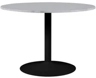 Stoły - Actona Stół okrągły 110 cm Tarifa marmur biały/czarny AC-N21-338 - miniaturka - grafika 1