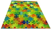 Dywany dla dzieci - DYWAN DZIECIĘCY PUZLE KOLOROWE 200x400 POD WYMIAR D2C0-980FA - miniaturka - grafika 1