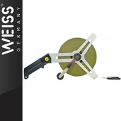 Poziomice, łaty, miary - Weiss Taśma stalowa żółta z rozbiegiem 100m 920GEM20100A - miniaturka - grafika 1