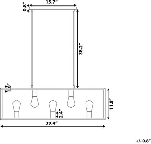 Beliani Lampa wisząca czarna BAYAS - Lampy sufitowe - miniaturka - grafika 9