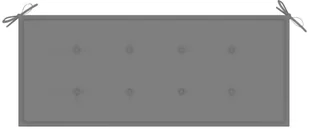 vidaXL Ławka Batavia z szarą poduszką 120 cm lite drewno tekowe 3062155 - Ławki ogrodowe - miniaturka - grafika 7