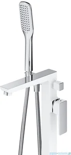 Omnires Parma bateria wannowa wolnostojąca kompletna chrom/biały PM7433CRB - Baterie wannowe i prysznicowe - miniaturka - grafika 3