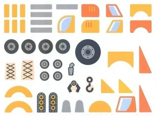 VIGA Drewniana Ukł. na Pinezki Pojazdy Budowlane - Układanki dla dzieci - miniaturka - grafika 4