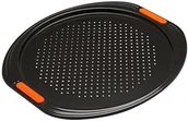 Formy do ciast - Le Creuset 94102713000000 blacha do pieczenia nieprzywierającą materiału węglowego do pizzy, 38,7 x 36,7 x 1,2 cm, czarna 94102713000000 - miniaturka - grafika 1
