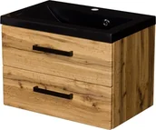 Szafki łazienkowe - Gante Szafka z umywalką 60 cm 39/2 seria Fokus Loft FKS-NL-U60/39/2 + Clever - miniaturka - grafika 1