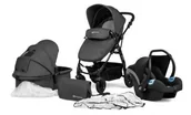 Wózki dziecięce - KinderKraft Moov 3w1 Black - miniaturka - grafika 1