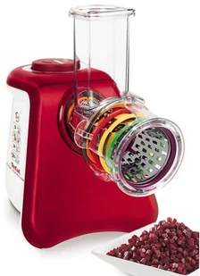 Szatkownica Tefal FreshExpress Max MB813538 Biały/Czerwony 3045380010437 - Siekacze tarki i szatkownice - miniaturka - grafika 2