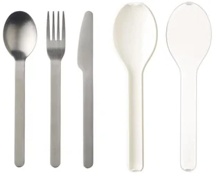 Rosti Mepal 105760030600 zestaw sztućców elipsa ze stali nierdzewnej/polipropylenu Biały 19,5 x 5,1 x 2,3 cm 3-częściowy 105760030600 - Zestawy sztućców - miniaturka - grafika 3