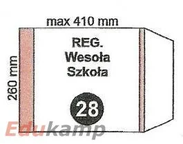 Fol-Plast okładki Okładka szkolna Wesoła Szkoła regulowana nr28 260x410mm OK15FP - Dyplomy i okładki - miniaturka - grafika 2