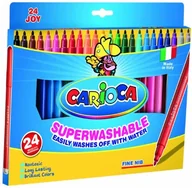Kredki, ołówki, pastele i pisaki - Carioca Joy Super Washable flamastrami koronka Pen (Box of 24) 40615 - miniaturka - grafika 1