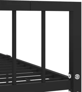 vidaXL Rama łóżka, czarna, metalowa, 120 x 200 cm - Łóżka - miniaturka - grafika 5