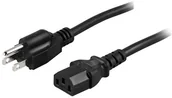 Kable komputerowe i do monitorów - DELTACO DELTACO strmkabel US ret NEMA 5-15 til IEC C13 DEL-109US - miniaturka - grafika 1