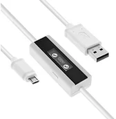 Adaptery i przejściówki - InLine Smart Control multimetr ladeue monitorująca USB A do kabla micro-B USB z wyświetlacz 1 m, 66761 66761 - miniaturka - grafika 1