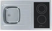 Zlewozmywaki - Alveus Zlewozmywak z płytą indukcyjną COMBI Ceral 100 satyna k.lewa 1136494 - miniaturka - grafika 1