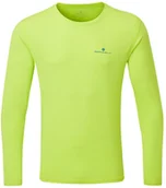 Koszulki sportowe męskie - RONHILL RONHILL Koszulka biegowa z długim rękawem męska  CORE L/S TEE fluo żółta - miniaturka - grafika 1