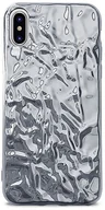 Etui i futerały do telefonów - PURO Glam Metal Flex Cover - Etui iPhone X (metaliczny efekt srebrny) IPCXMETALF1SIL - miniaturka - grafika 1