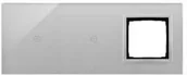 Wyłączniki światła i elektryczne - Simon Panel dotykowy Simon 54 Touch DSTR3110/71 3 moduły 1 pole dotykowe 1 pole dotykowe otwór na osprzęt Simon 54 srebrna mgła DSTR3110/71 - miniaturka - grafika 1
