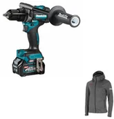 Wiertarko-wkrętarki akumulatorowe - Makita akumulatorowa, udarowa wiertarko-wkrętarka, 40V max Li-Ion, 2x4,0Ah, serii XGT [HP001GM201] + kurtka softshell z logo XGT [R-0367] HP001GM201 - miniaturka - grafika 1