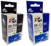 Tusze zamienniki - THI Komplet tuszów Czarny Canon PGI 35BK zamiennik 1509B001 16 ml i Trójkolorowy Canon CLI 36C zamiennik 1511B001 15 ml z chipami WOX-C35BCHN-C36CMYN - miniaturka - grafika 1