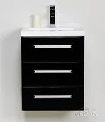 Szafki łazienkowe - Gante Szafka wisząca kolor czarny z umywalką 50/39/3 seria Fokus C FKS-C-U50/39/3 Clever500 - miniaturka - grafika 1