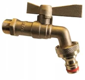 Inne akcesoria do nawadniania - Kran Ogrodowy Retro Mosiężny Kulowy 1/2"" - miniaturka - grafika 1