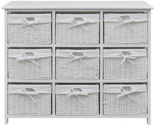 vidaXL Szafka z koszykami Akron Biała - Komody - miniaturka - grafika 5