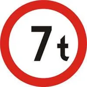 Wyposażenie miejsc publicznych - Znak drogowy zakazu B-18 Zakaz wjazdu pojazdów o rzeczywistej masie całkowitej ponad ... t. - miniaturka - grafika 1