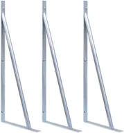 Akcesoria do ogrodzeń - vidaXL Lumarko Wsporniki do słupków ogrodzeniowych, 3 szt., stal galwanizowana! 148989 - miniaturka - grafika 1