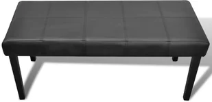 vidaXL vidaXL Ławka ze skóry syntetycznej, czarna - Ławki do przedpokoju - miniaturka - grafika 6