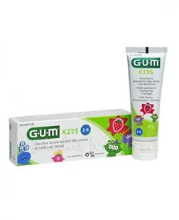 GUM Butler GUM Toothpaste Kids Monster - pasta do mycia zębów w formie żelu dla dzieci w wieku 2-6 lat, 50 ml, smak truskawkowy 3000 - Pasty do zębów - miniaturka - grafika 2