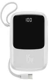 Baseus Q pow PPQD-A02 10000mAh Biały - Powerbanki - miniaturka - grafika 3