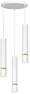 Luminex Reno 5162 lampa wisząca zwis 3x60W GU10 biała/złota - Lampy sufitowe Luminex Reno 5162 lampa wisząca zwis 3x60W GU10 biała/złota - Lampy sufitowe - miniaturka - grafika 2