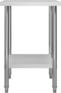 VidaXL Kuchenny stół roboczy, 60x60x85 cm, stal nierdzewna 51184 VidaXL - Stoły gastronomiczne - miniaturka - grafika 3