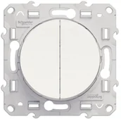 Wyłączniki światła i elektryczne - Schneider Electric Łącznik podwójny Odace biały S52D213 - miniaturka - grafika 1