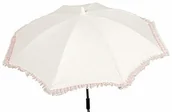Parasolki dla dzieci - Baby Line Parasol przeciwsłoneczny + Flexo Baby-prezent. Odcień beżowy kombi puntilla Różowy/beżowy, Pique 100% - miniaturka - grafika 1