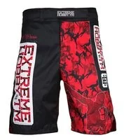 Extreme Hobby Spodenki Grappling, RED WARRIOR, czarny, rozmiar XL - Kimona, stroje i obuwie - miniaturka - grafika 2