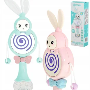 Grzechotka Gryzak Zabawka Interaktywna Królik - Szumiące zabawki - miniaturka - grafika 10