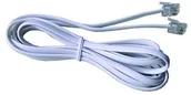 Kable komputerowe i do monitorów - DPM Kabel telefoniczny RJ11 Solid 10 m biały - miniaturka - grafika 1