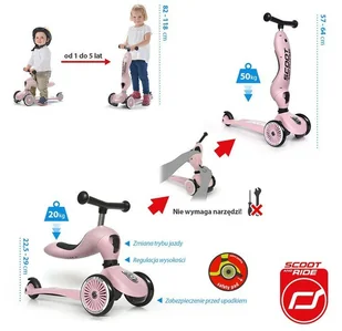 Scootandride Highwaykick1 2w1 Rose 96270 - Hulajnogi - miniaturka - grafika 2