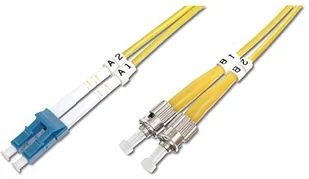 Digitus Patch Cable LC Single Mode M ST Single Mode M 5 m glass fiber 9 125 micron OS1 halogen free yellow DK-2931-05 - Kable miedziane - miniaturka - grafika 2