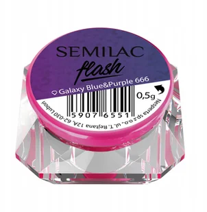 Semilac Semiflash - Efekt Galaxy Blue&Purple 666 59076551 - Ozdoby do paznokci - miniaturka - grafika 2