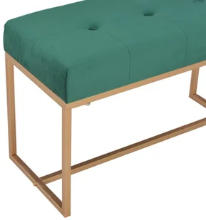 vidaXL Ławka, 80 cm, zielona, aksamitna vidaXL - Ławki do przedpokoju - miniaturka - grafika 4