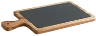 Tace i patery - La Bouchée Do tablicy bouchée 7550009  prostokątne, drewno i płyta z łupka, 34 x 18 x 1,5 cm, brązowy i czarny 7550009 - miniaturka - grafika 1