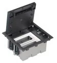 Puszki elektryczne i akcesoria - Kontakt CONNECT Puszka podłogowa S500 2-modułowa 4x K45 gł 93mm szary grafit Simon Connect 52050102-038 - miniaturka - grafika 1
